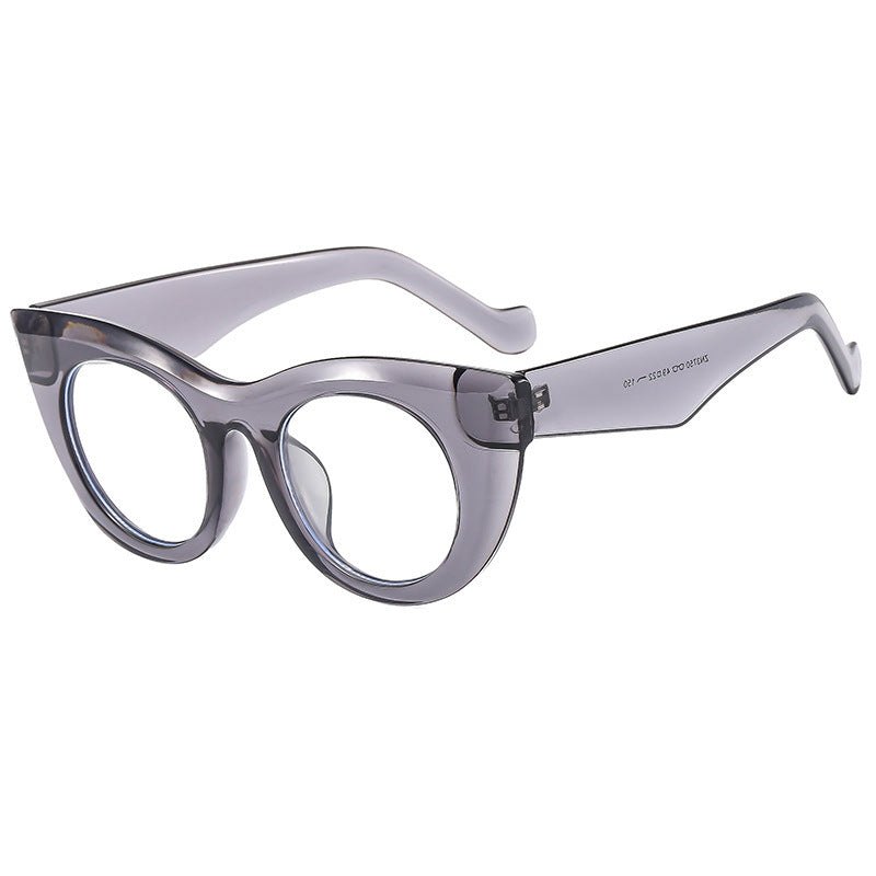 Damen Cat-Eye Sonnenbrille mit transparentem Rahmen und polarisierten Gläsern Karnz