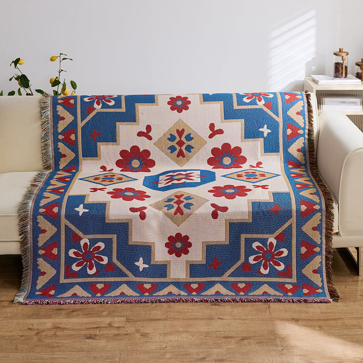 Vintage-Style Dekorative Jacquard-Wurfdecke