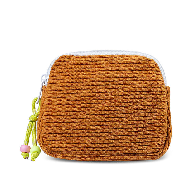 Geräumige Corduroy-Accessoire-Tasche