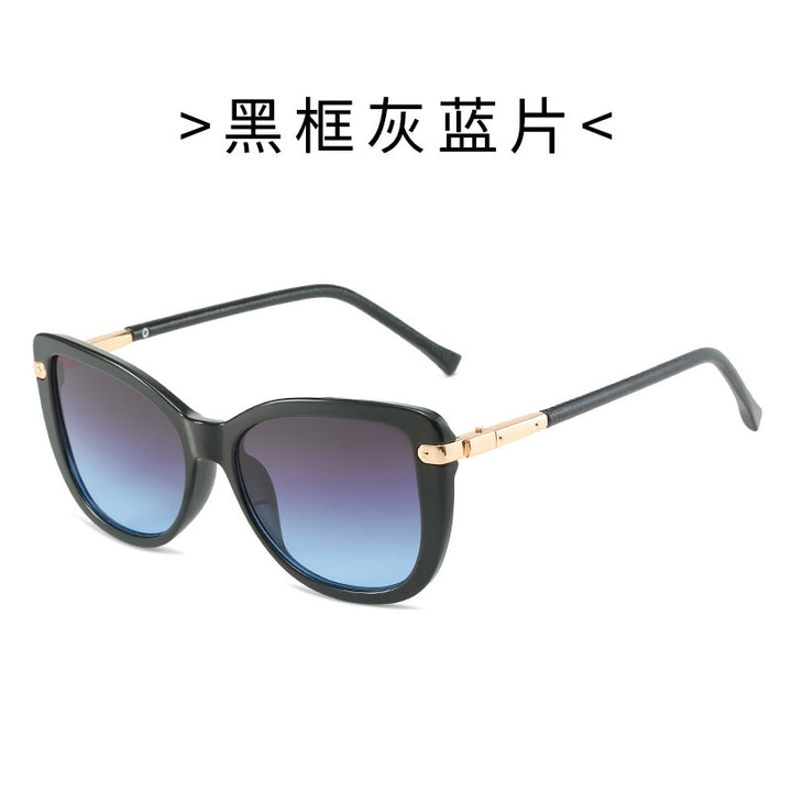 Damen Modische Katzenaugen-Sonnenbrille mit luxuriösem Rahmen Karnz