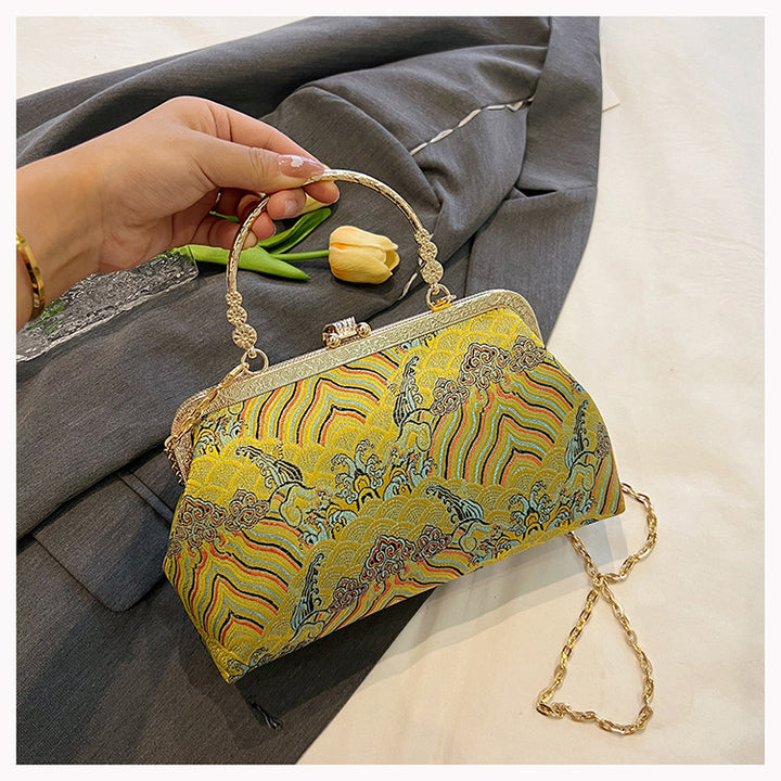 Vintage bestickte Designer-Handtasche