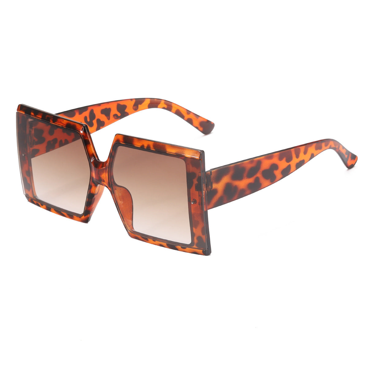 Damen oversized Sonnenbrille mit trendigem Leoprint Karnz
