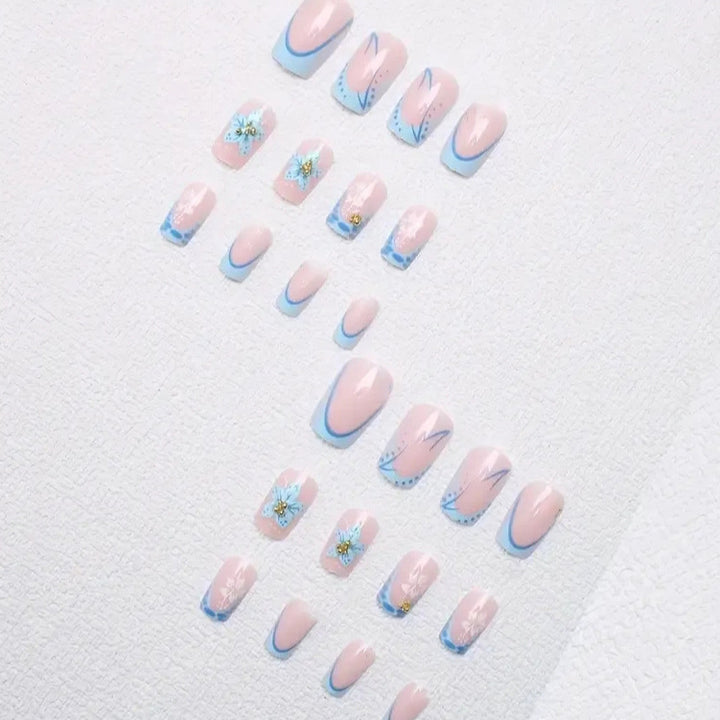 Dekorative Florale Acryl-Nagelkunst Karnz