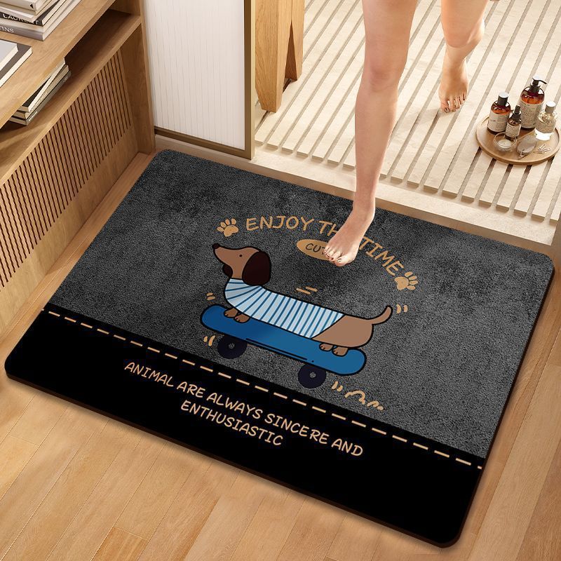 Cartoon Hund-Themen-Badematte für Badezimmer