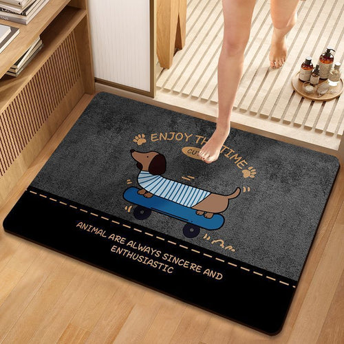 Cartoon Hund-Themen-Badematte für Badezimmer