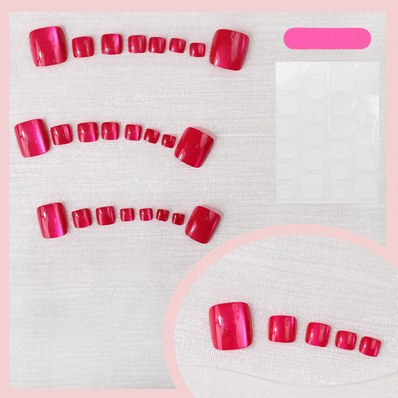 Elegante Glänzende Press-On Nagelset Karnz