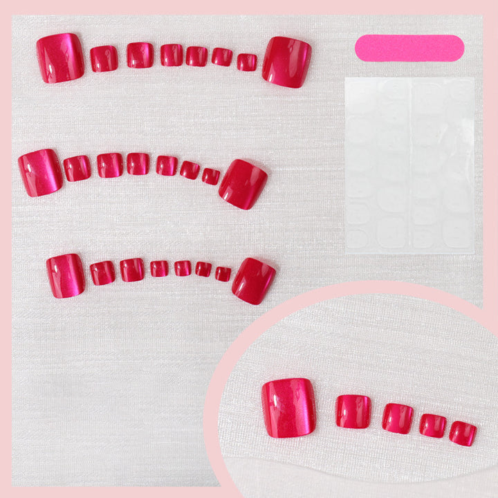 Elegante Glänzende Press-On Nagelset Karnz