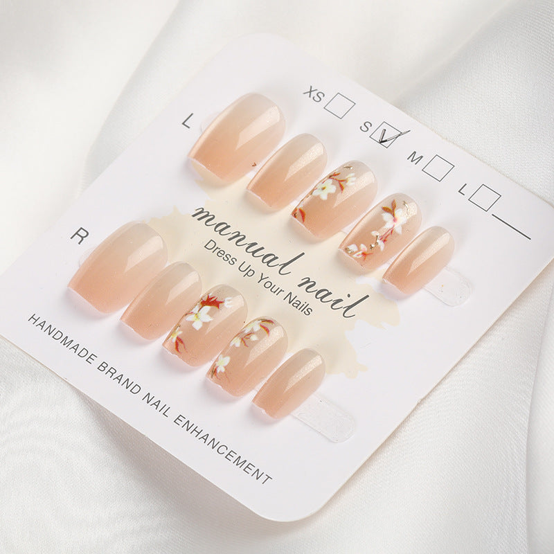 Künstlerisches Floral Press-On Nageldesign Set Karnz