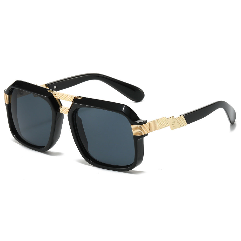 Oversized quadratische Sonnenbrille mit metallischen Details Karnz