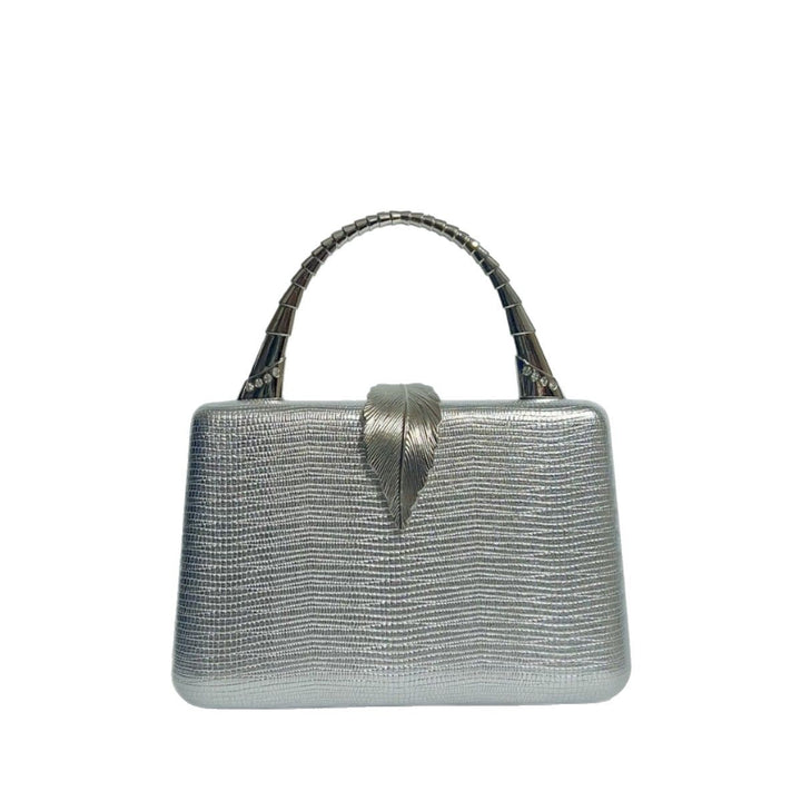 Elegante Blatt-Applikation Abendhandtasche