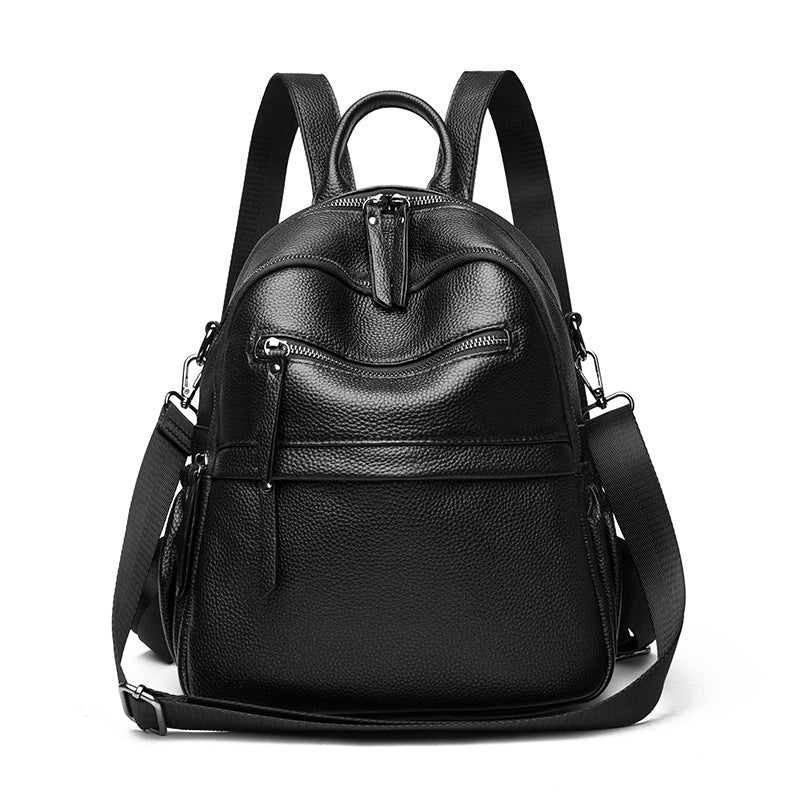 Multi-Funktionaler Texturierter Leder-Rucksack Karnz