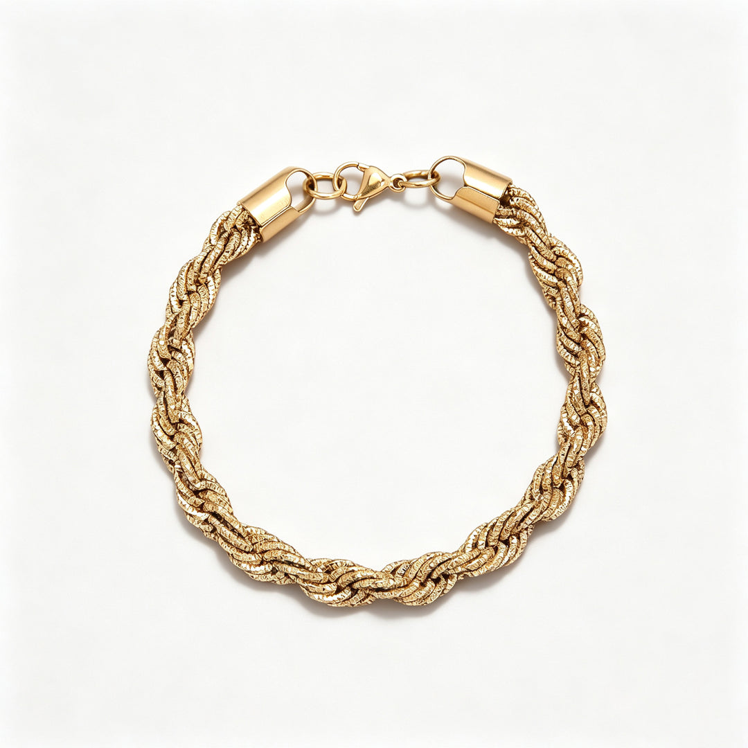 Geflochtenes Gold-Statement-Armband Karnz