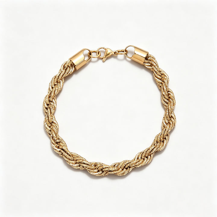 Geflochtenes Gold-Statement-Armband Karnz