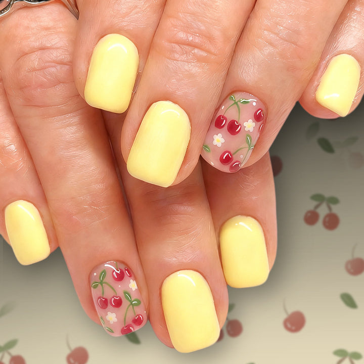 Künstlerische kirschmotivierte Gel-Nagelkunst Karnz