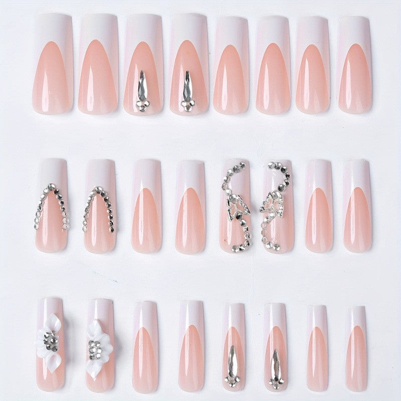 Glamourös 3D Blumennagelkunstset Karnz