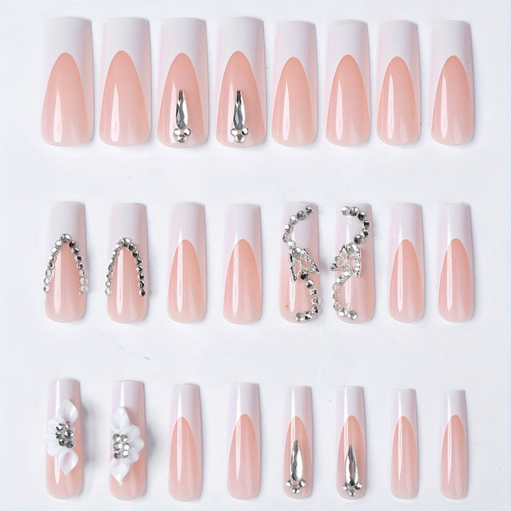 Glamourös 3D Blumennagelkunstset Karnz