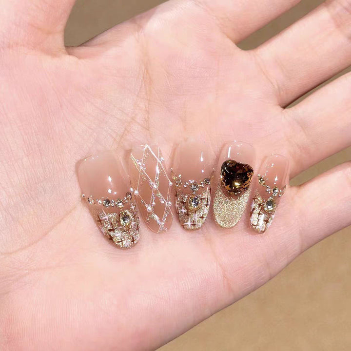 Künstlerisches 3D Schmetterling Press-On Nagelset Karnz