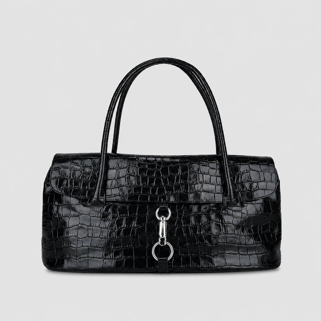 Elegante Krokodilmuster-Handtasche