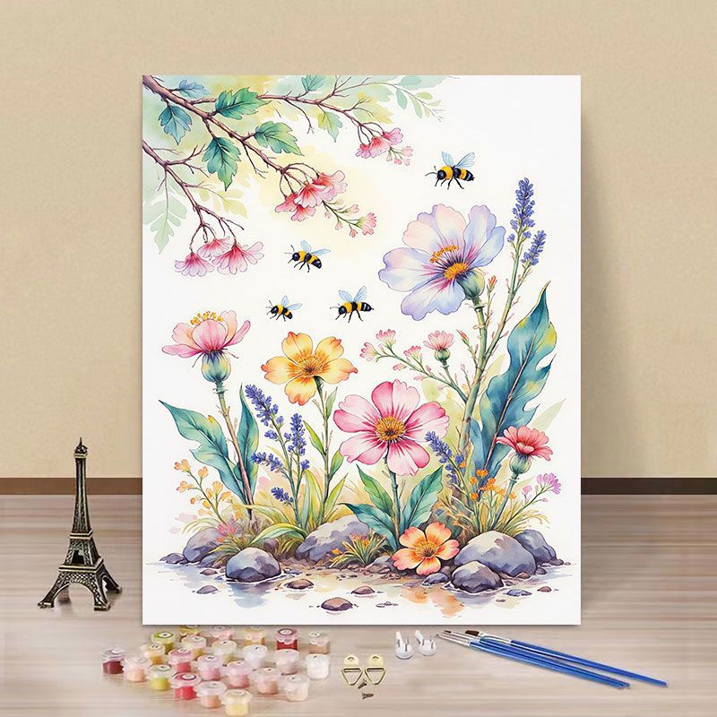 DIY Wasserlilie und Eisvogel Malen nach Zahlen Kunstset Karnz