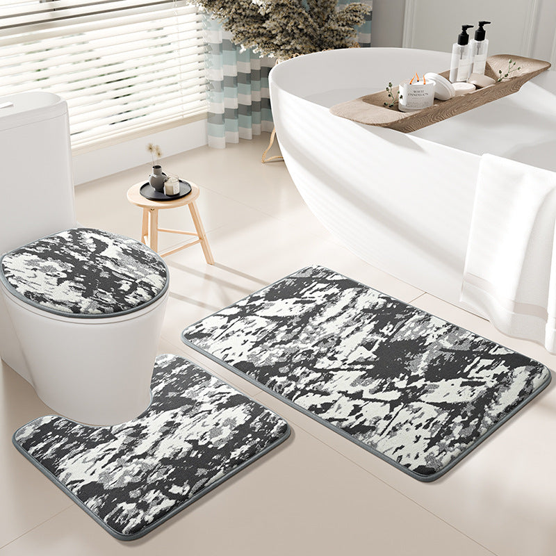 Luxus abstraktes Design Badteppich-Set