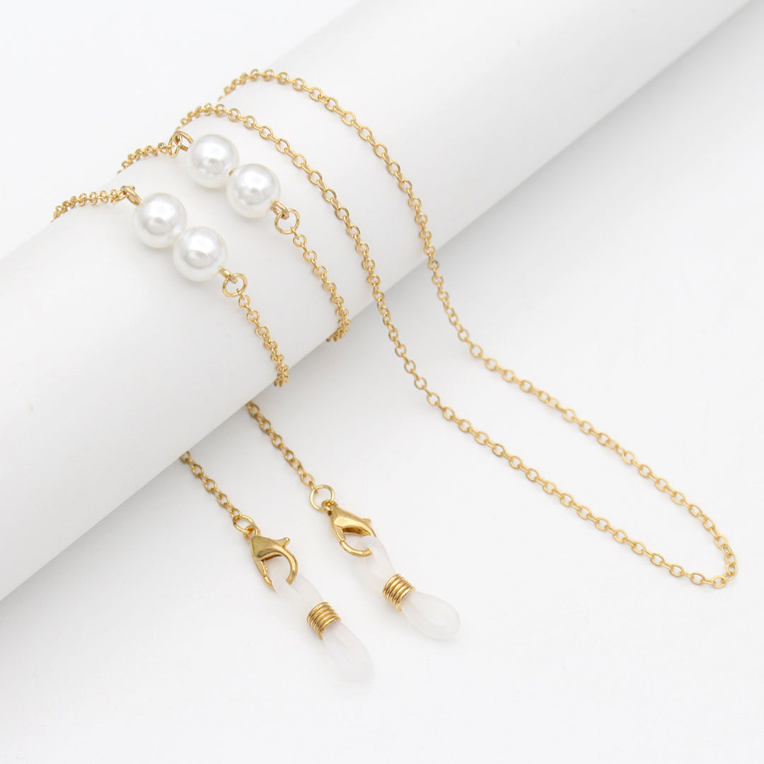 Elegante Perlen-akzentuierte Brillenbandkette Karnz