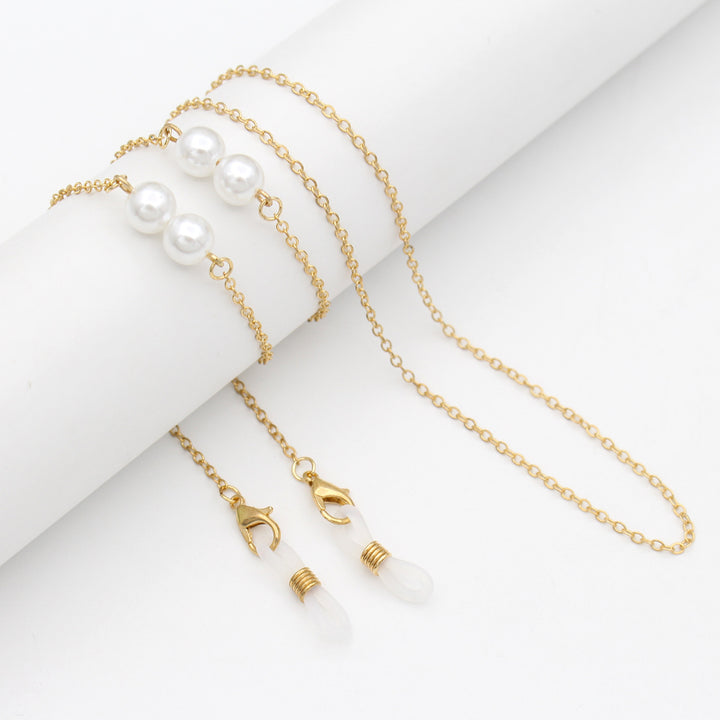 Elegante Perlen-akzentuierte Brillenbandkette Karnz
