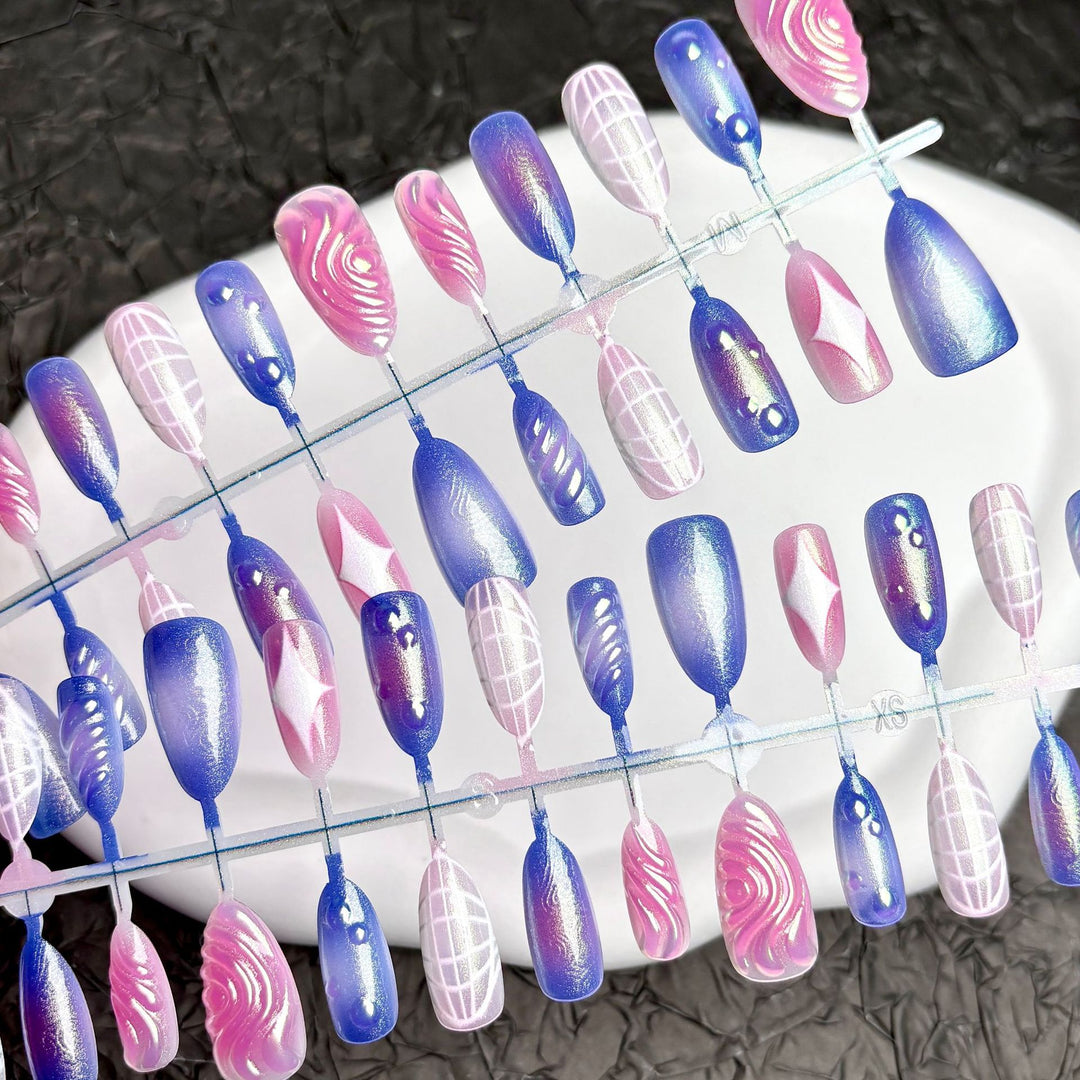 Farbverlauf Press-On Nagelkunst Kollektion