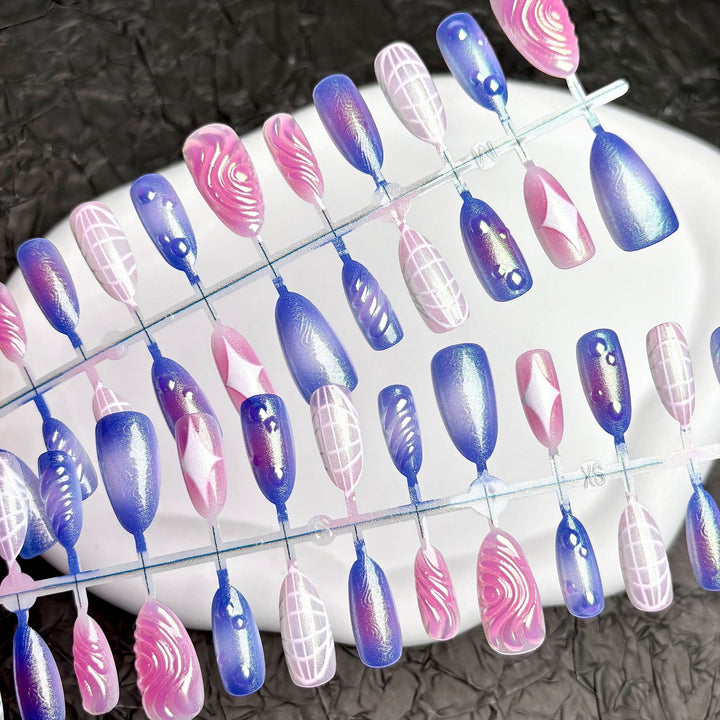 Farbverlauf Press-On Nagelkunst Kollektion