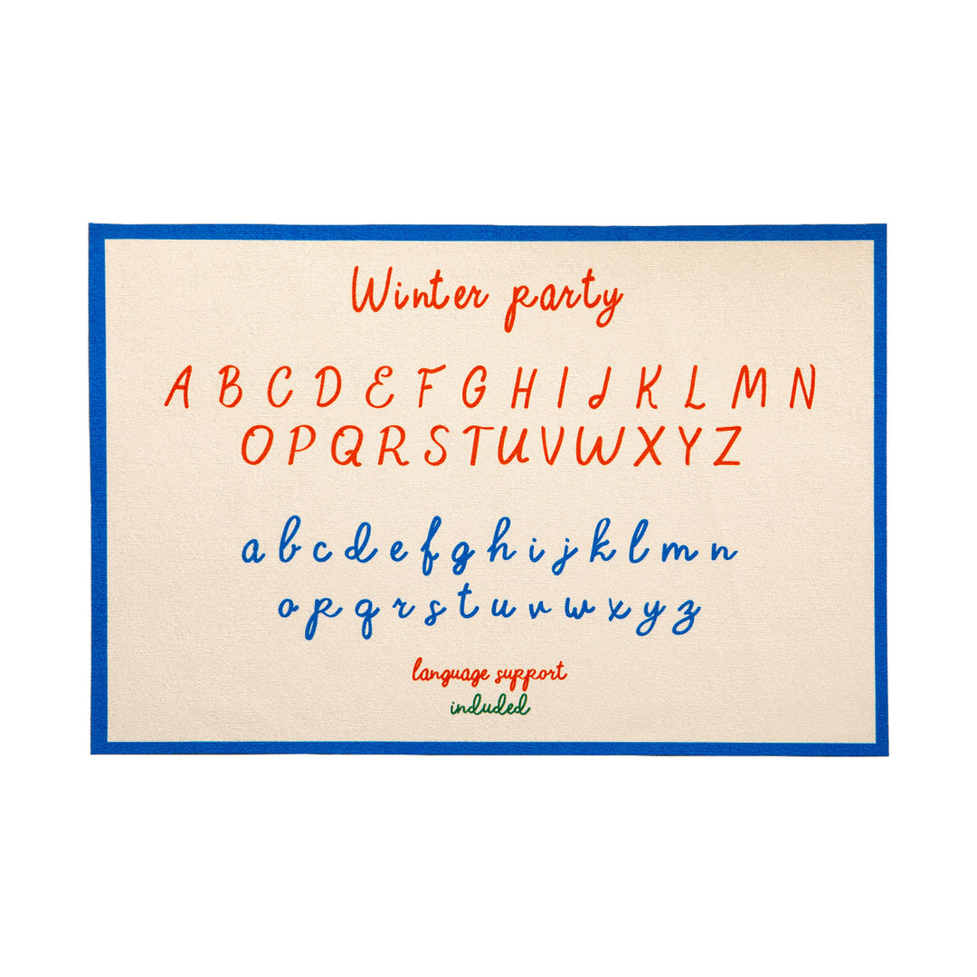Kinder-Lern-Tischset mit Alphabet-Aufdruck und abwischbarer Oberfläche Karnz