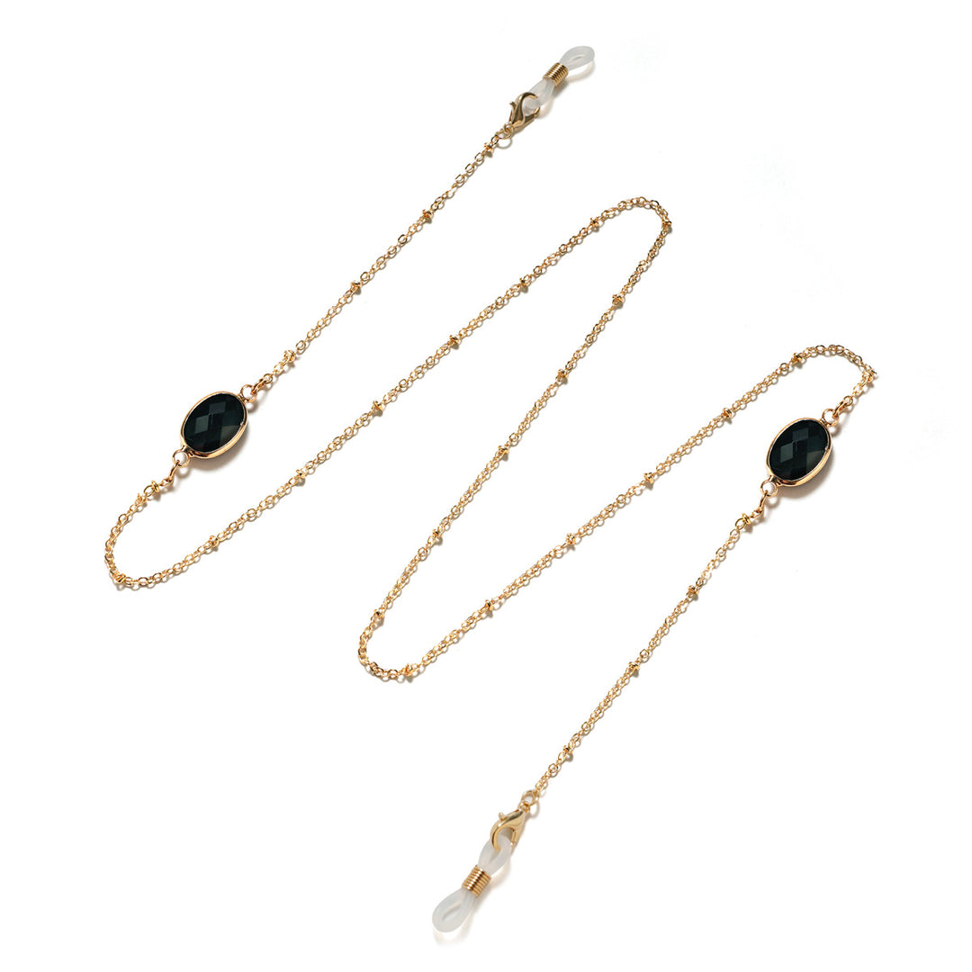 Chic Schmuckstein-betonte Brillenband Karnz