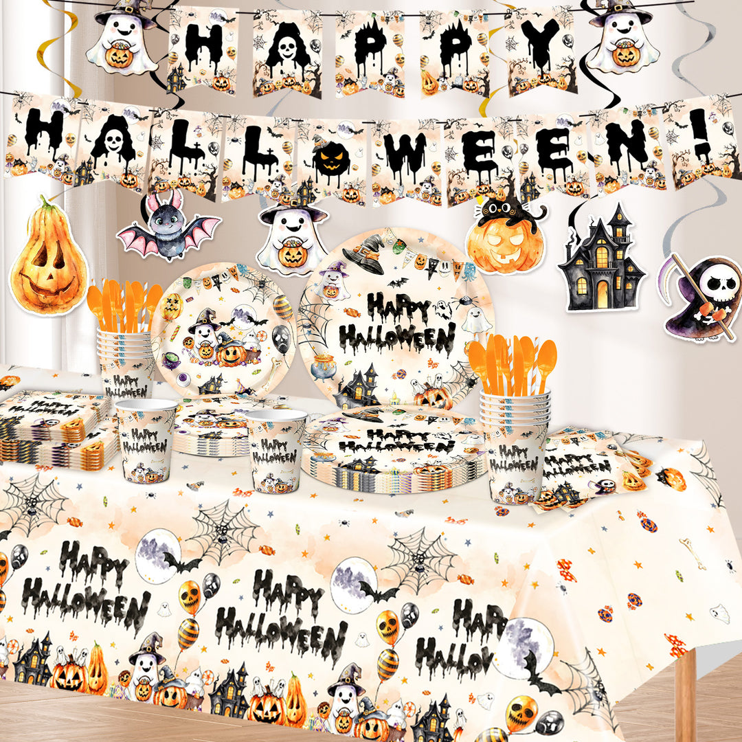 Papierservietten-Set mit Halloween-Motiven und detailreichem Druck für Partydekoration