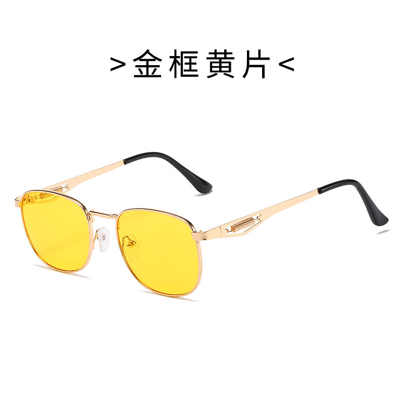 Damen Modische Pilotensonnenbrille mit hochwertigem Metallrahmen Karnz