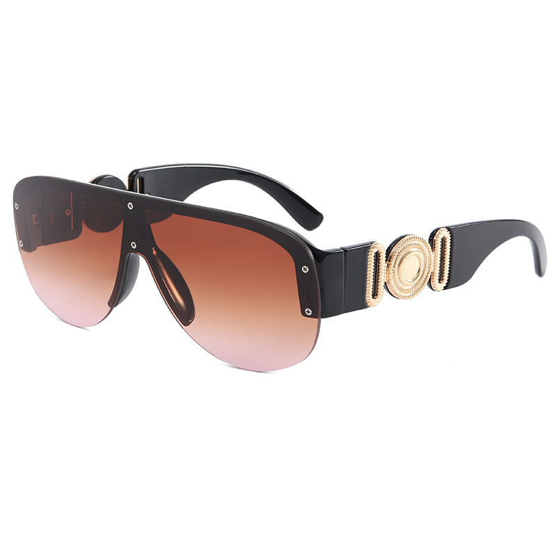 Damen große Sonnenbrille mit luxuriösem Randdesign Karnz
