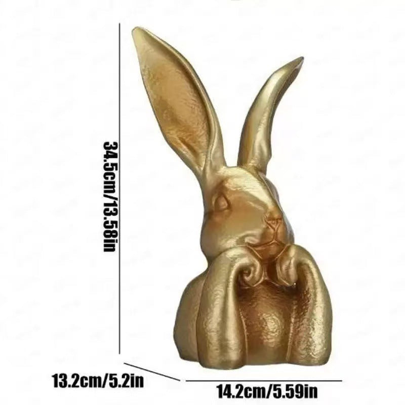 Dekorative Goldene Kaninchen Skulptur Karnz