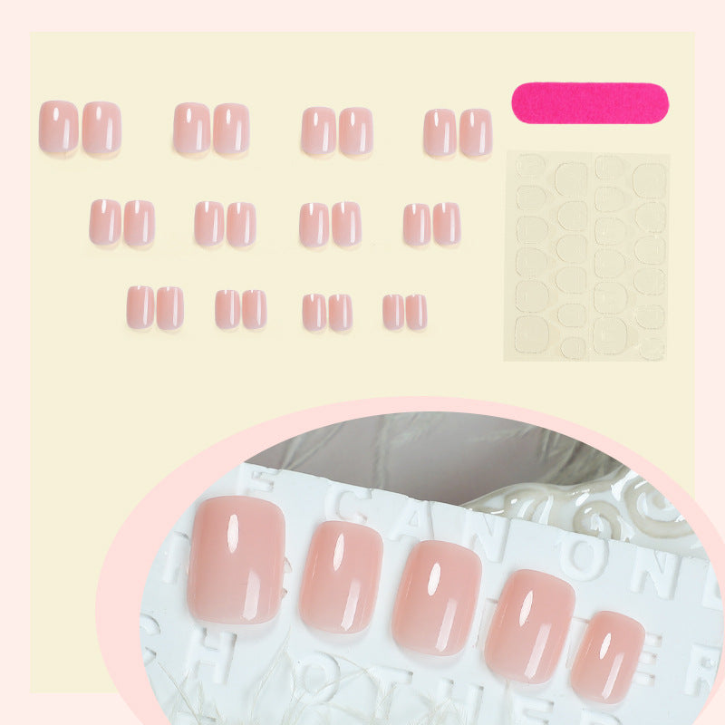 Klassisches kurzes quadratisches Press-On-Nagelset Karnz