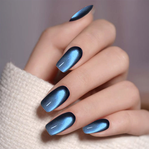 Kunstnagelset mit exklusivem Ombre-Design und schimmerndem Glanz Karnz