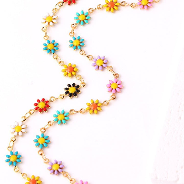 Floral Daisy Chain Halskette Karnz
