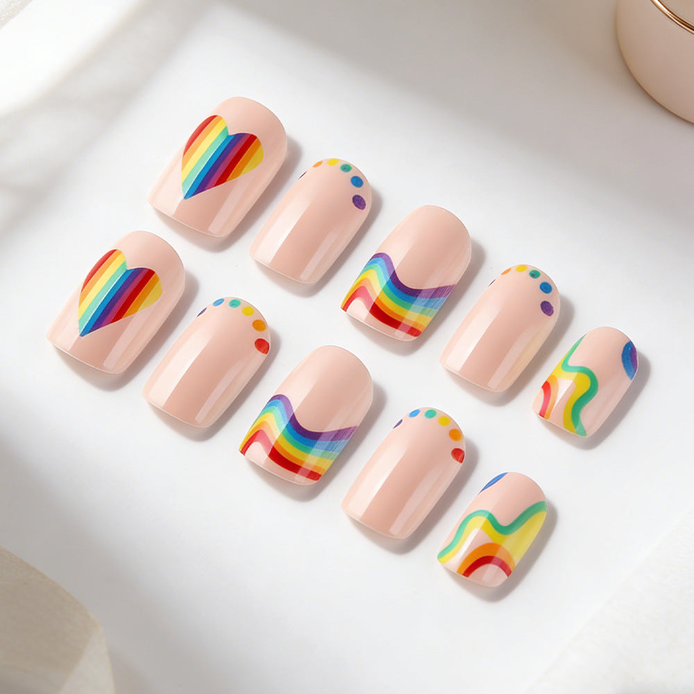 Künstlerisches Regenbogen-Nagelkunst-Set Karnz