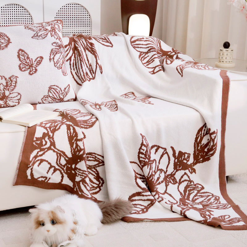 Damen Dekorative Wurfdecke mit floralem Design Karnz