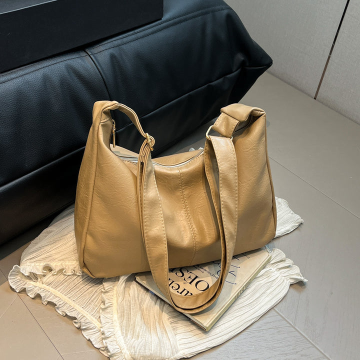 Vielseitige strukturierte Leder Schultertasche