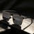Herren moderne rechteckige Sonnenbrille Karnz
