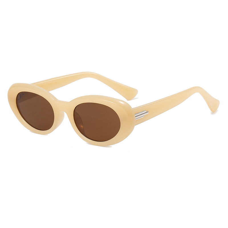 Damen elegante ovalförmige Sonnenbrille mit hochwertigen Gläsern Karnz