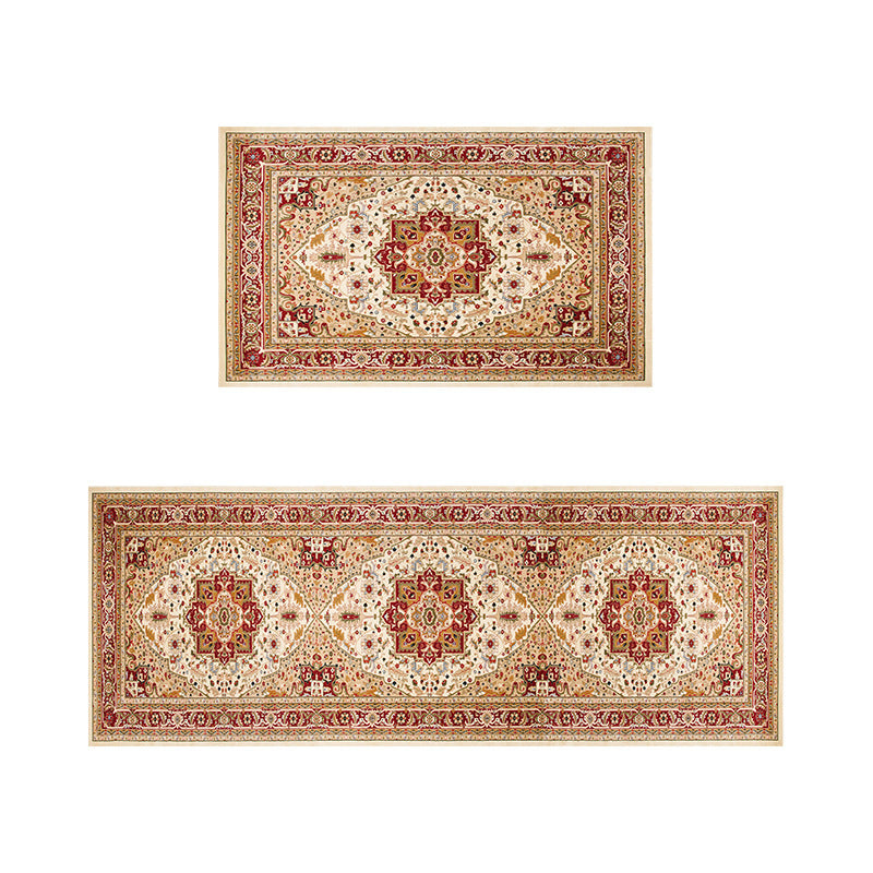 Vintage Floral Print Teppichset Karnz