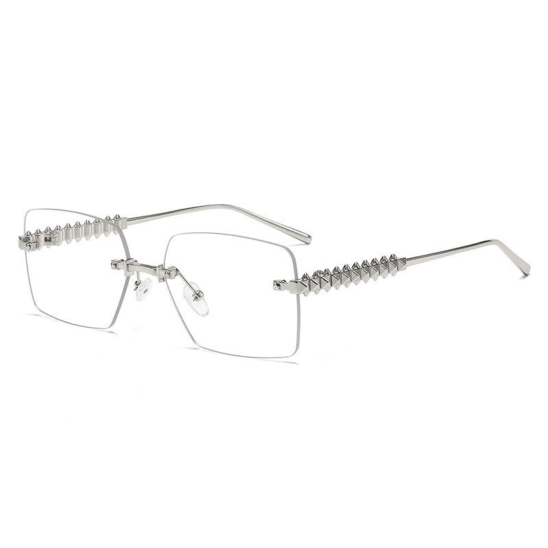 Damen extravagante quadratische Brille Karnz