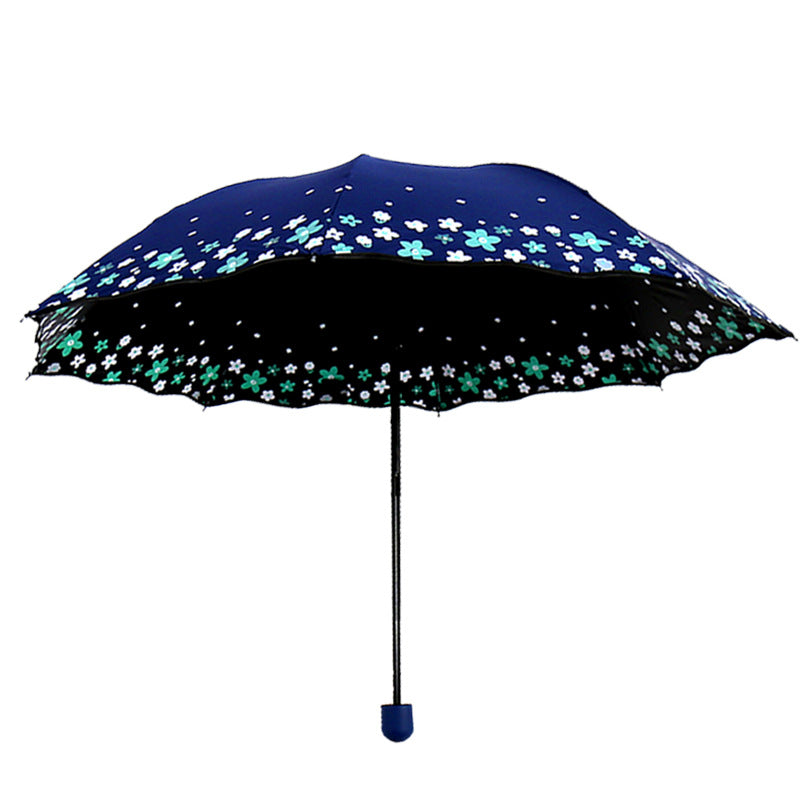 Damen Falt-Regenschirm mit detailliertem Floraldesign Karnz