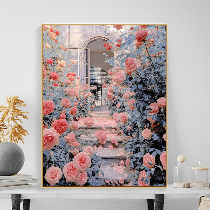 Floral Garden Scene Wandkunst Karnz
