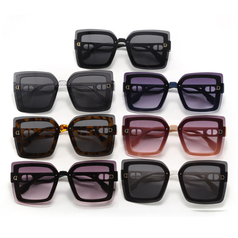 Damen modische oversized Sonnenbrille im geometrischen Design Karnz