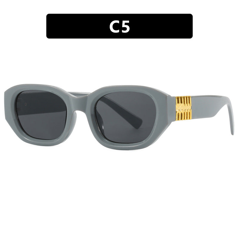 Damen modische Sonnenbrille mit einzigartigem, geometrischem Design und eleganten Akzenten Karnz