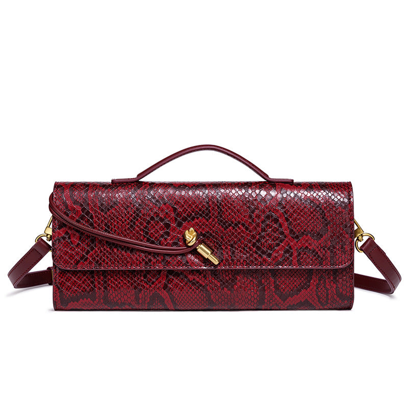 Prägung Schlangenprint Abend Clutch Karnz