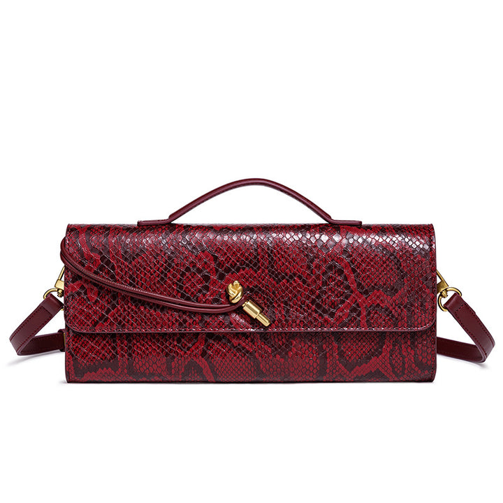 Prägung Schlangenprint Abend Clutch Karnz